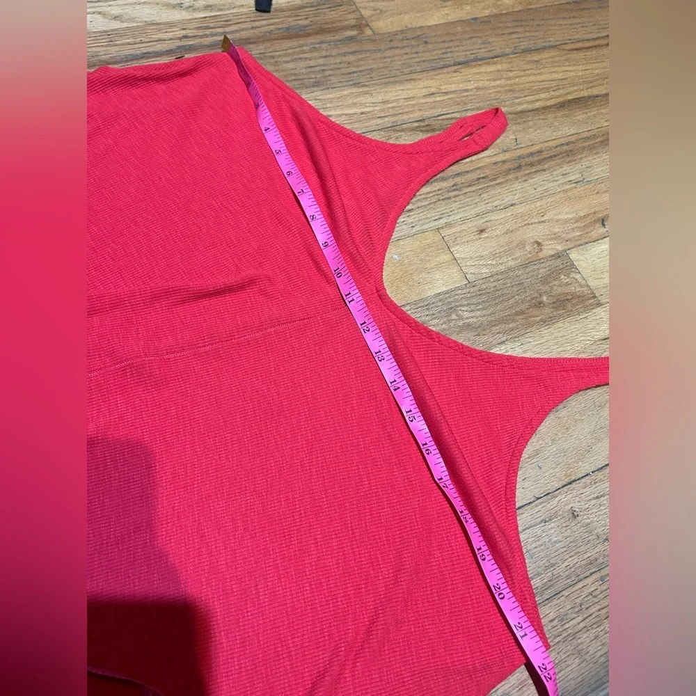 Women's Red Sleeveless Cami Comfy Casual Top - Picture 4 of 5